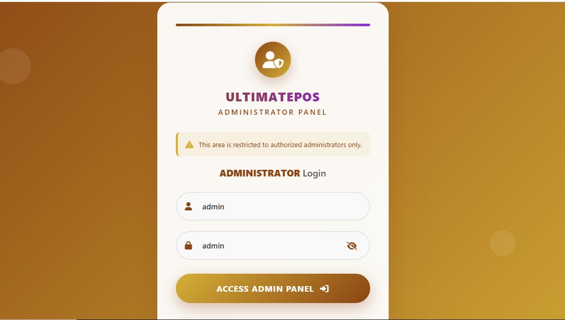 Admin Panel Login